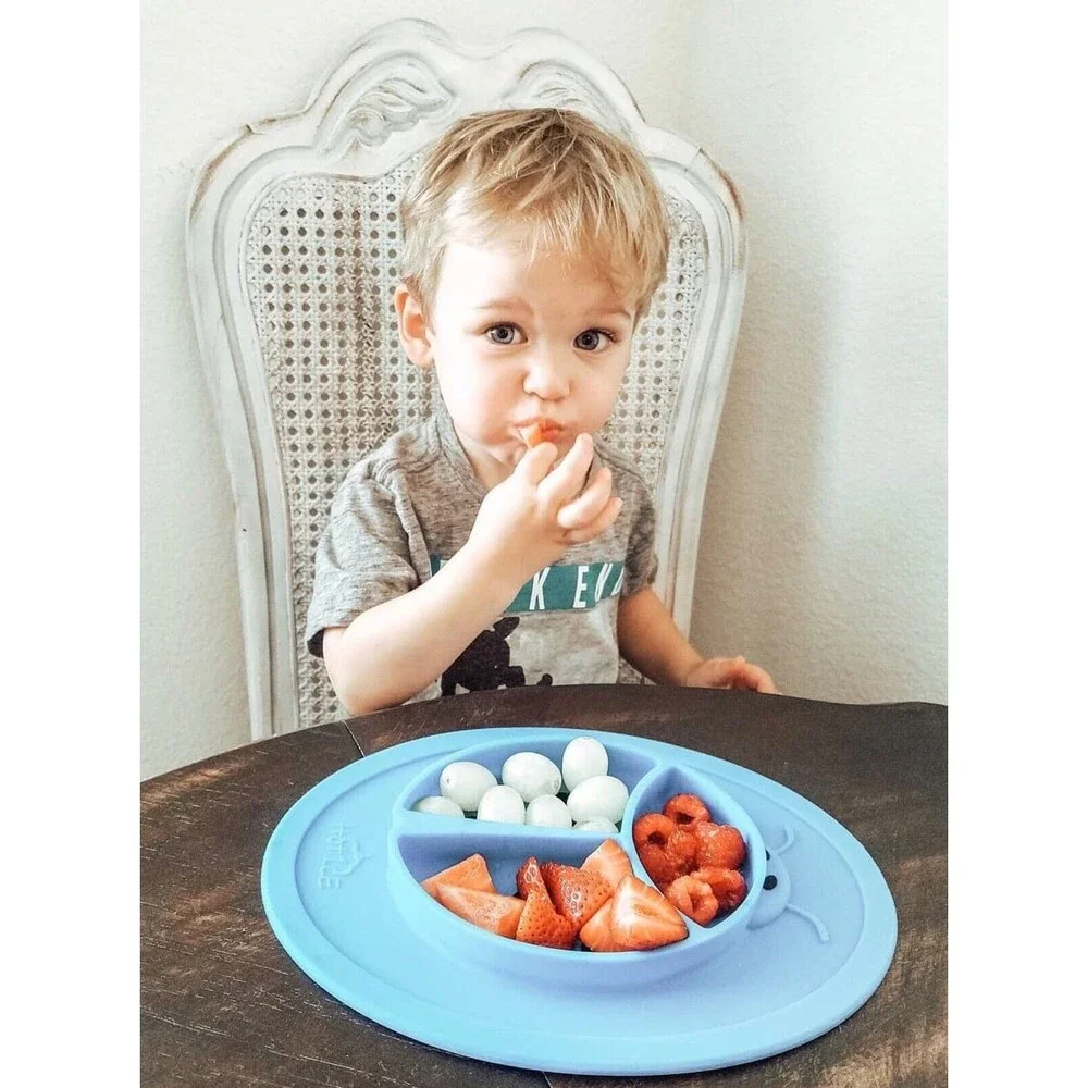 2-Pack Ladybug Silicone Placemat Baby Plate - Cute Suction Feeding Mat, BPA Free